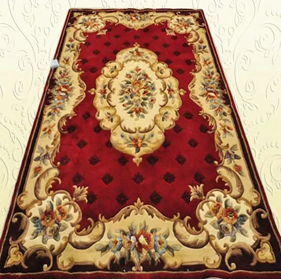 

Fashion fashion handmade pure wool carpet modern coffee table red mats