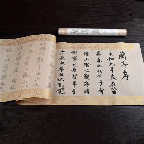 Free Ship One Roll (35cmWx3ML)Wang Xizhi ordered script description / brush calligraphy copybook