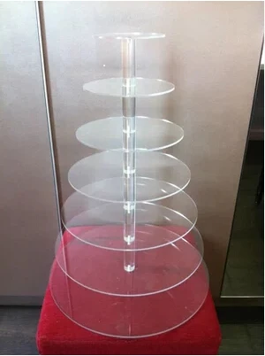 

7 Tier acrylic cupcake stand 7 tier crystal birthday wedding cake stands Free Shipping