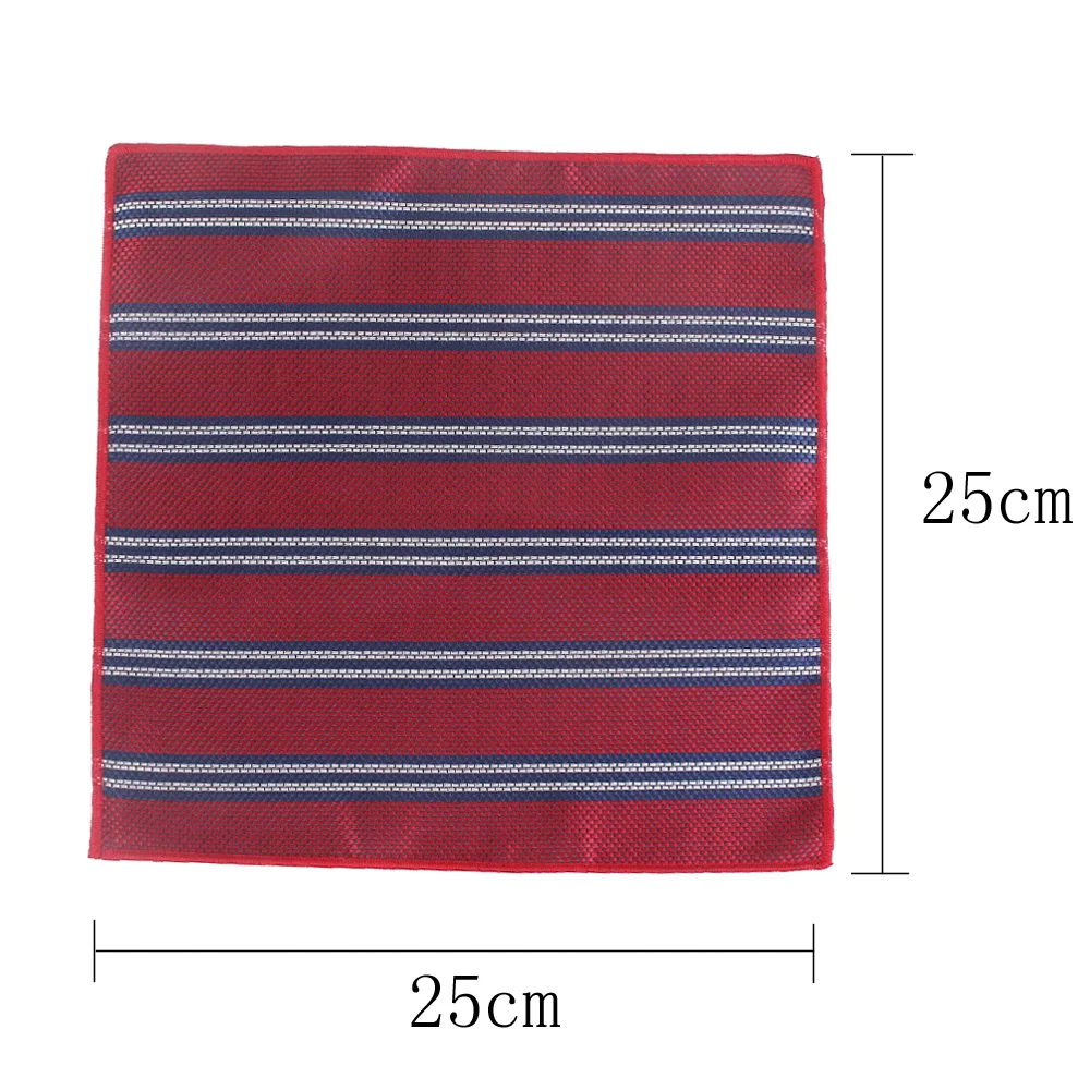 Men Pocket Square Striped Handkerchief For Suits Jacquard Hankies For Men Women Brand Suits Pocket Towel Hanky