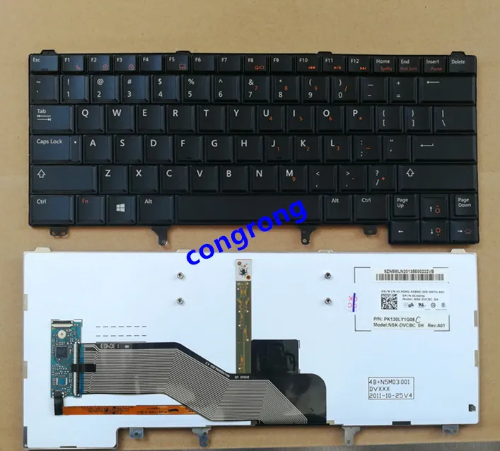 

Версия для США, черная с подсветкой для DELL E6420, E5420, E5430, E6220, E6320, E6330, E6420, E6430, клавиатура со строчкой