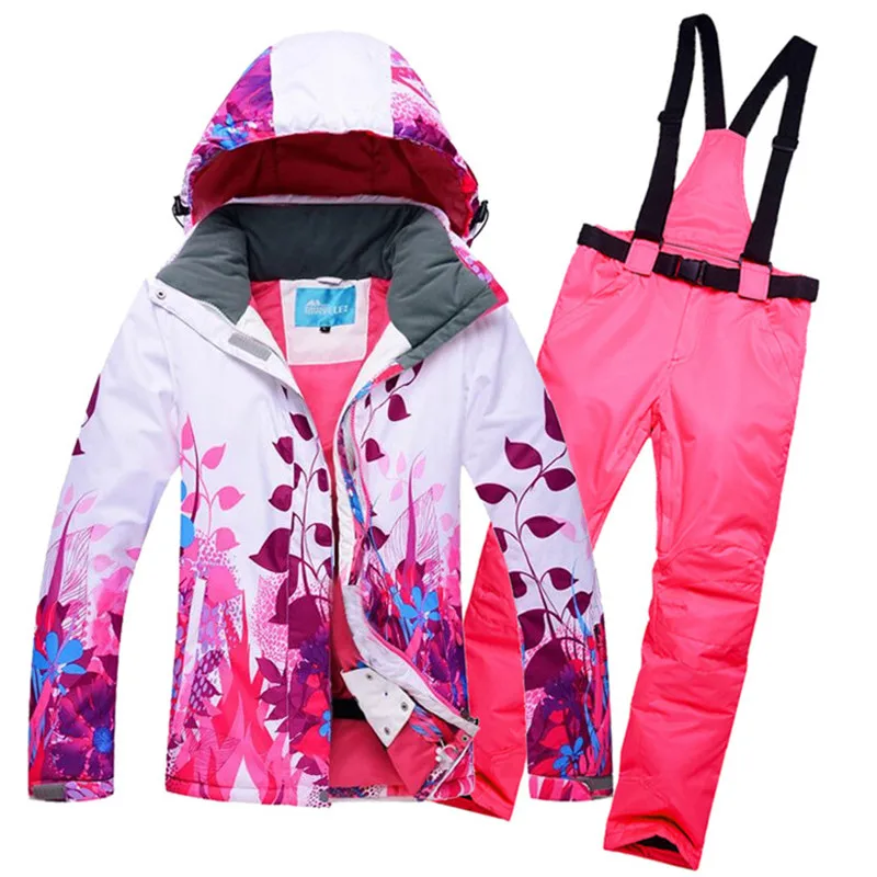 10K Ski Suit Winter Women Thick Warm Skiing Snowboarding Jacket Pants Set Waterproof Windproof Snow Costumes Outdoor Wear