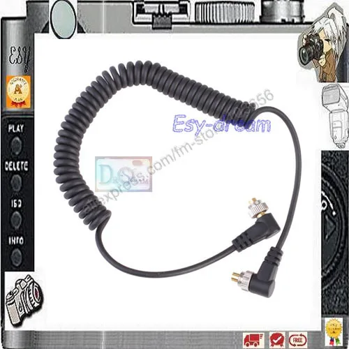 Male to Male PC-PC Adjustable Flash PC Sync Cable for Nikon SC-15 SC-11 with Screw Lock Yongnuo RF603 RF602 Pixel TF321 TF322