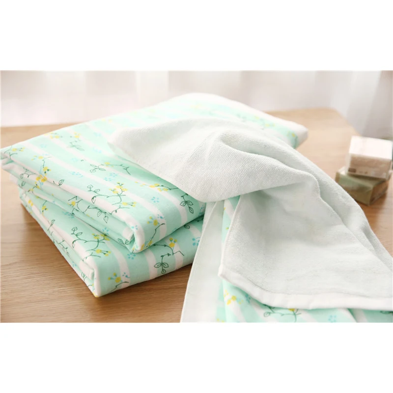 Daballa trixx babybadje towel twee laag katoen gaas figuur terry stapel stof baby handdoeken bloemen washandje baby stuff 140x70 cm