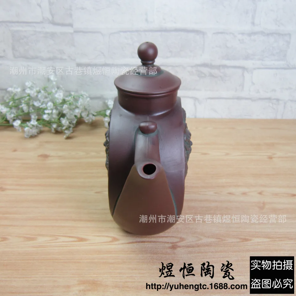 Authentic Yixing Teapot Antique Dragon Pot Chinese Health Teaware Purple Clay Tea Set Tea Maker Pot Vintage Big Capacity 1200ml