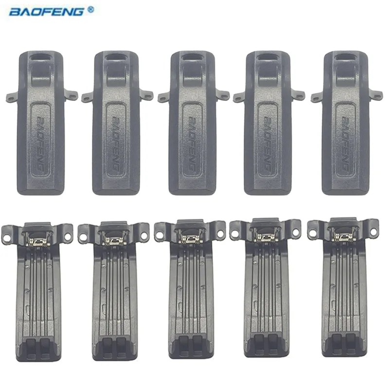 

New 100% Original 10pcs Belt Clip clamps For Baofeng Uv-82 cb Two Way Radios Walkie Talkie Accessories Uv 82 8w Back Metal Clips