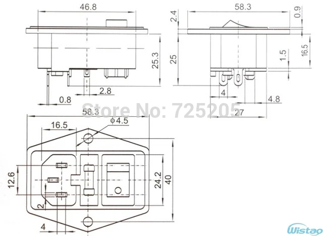 Розетка переменного тока 10A250V Archarm 4N, позолоченные клеммы из чистой меди с переключателем HIFI Audio DIY