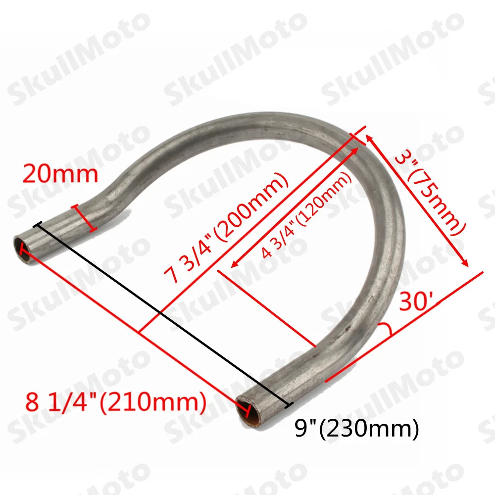 230mm Motorcycle End Brat Style Seat Frame Hoop Loop Cafe Racer Bobber Tracker 20mm Tube For Suzuki Yamaha Honda CB750 CB500 550