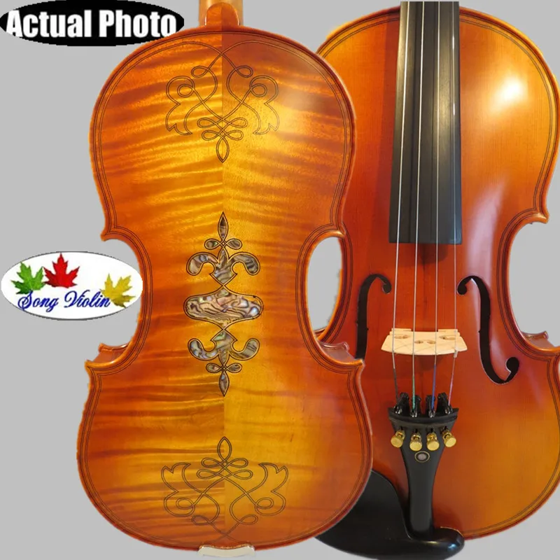 Strad style SONG Brand maestro violin 4/4,double purfling,carved back #14176