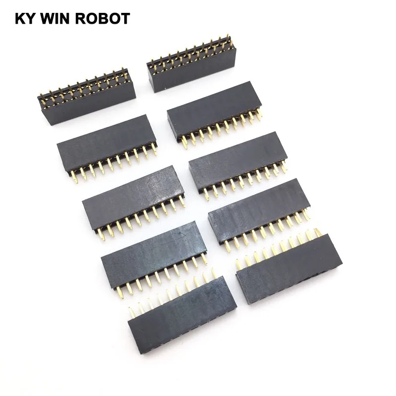 10 Pcs 2.54mm 2x10 20-Pin Female Pin Header Socket Connector Strip
