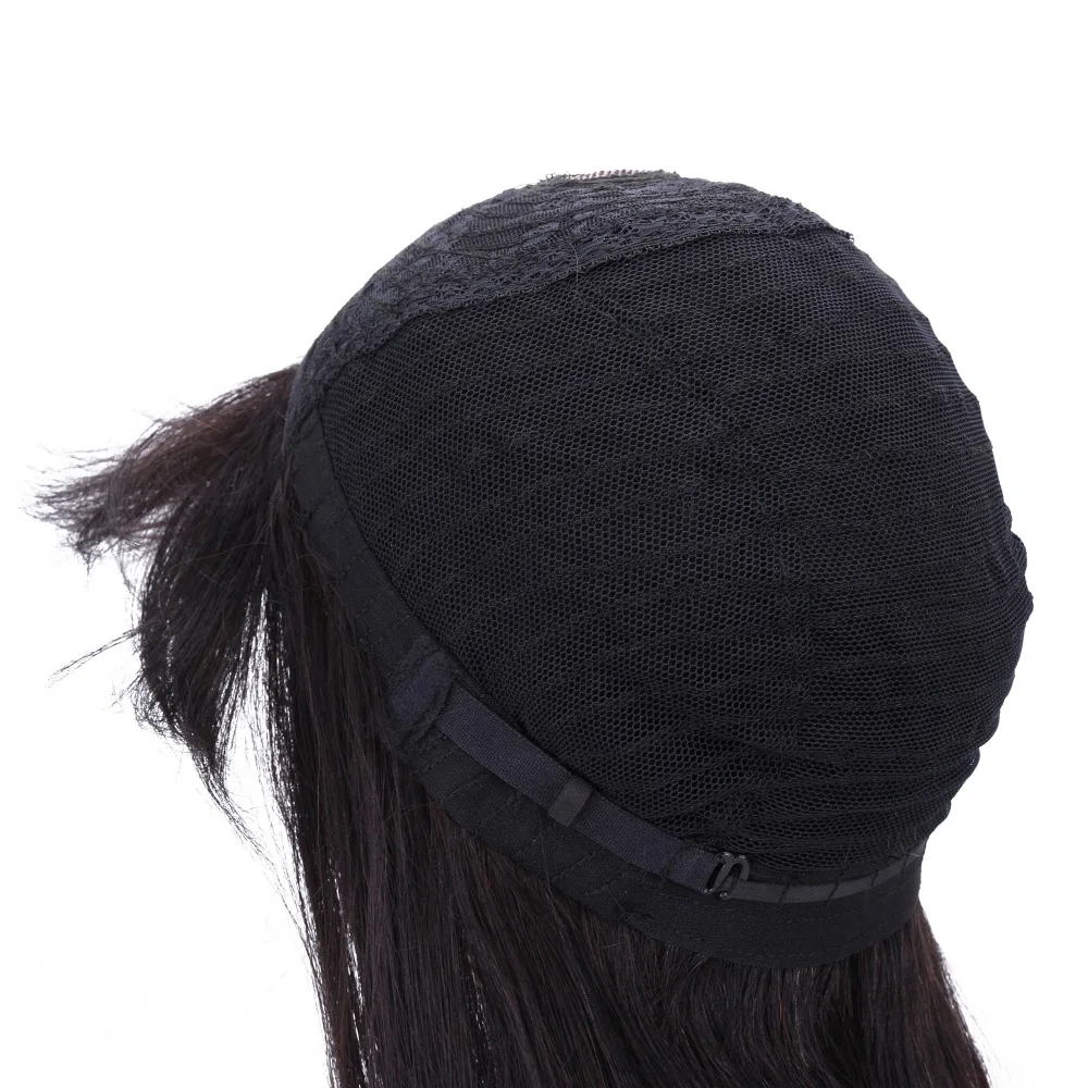 Sophie's – perruque Bob avec frange, cheveux 100% naturels brésiliens Remy, 18 pouces, pre-plucked, Double traction, pour femmes noires