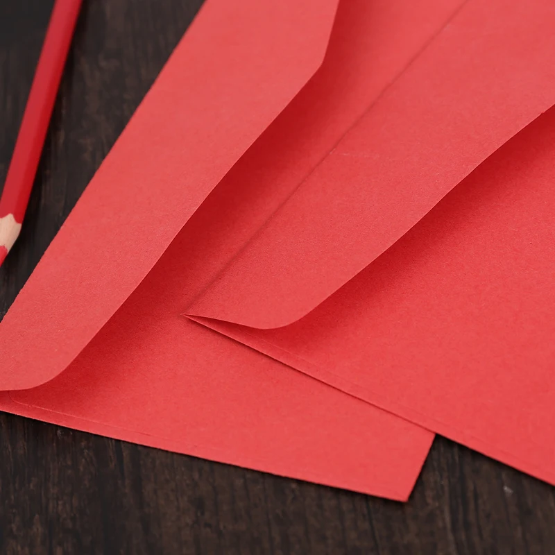 (10 pieces/lot) 22*11CM Simple Red Envelopes for Invitations Cards Letter Paper Vintage Blank Envelopes