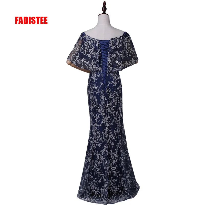 FADISTEE New Bling sequin party prom dress Vestido de Festa boat neck floor length lace-up back long style dress