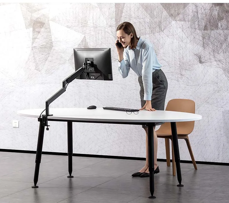 OZ-1 높이 조절 가능한 LCD 모니터 거치대, 알루미늄 합금 회전 데스크탑 디스플레이, TV 긴 팔 VESA 스탠드, 최대 지지대 27 인치