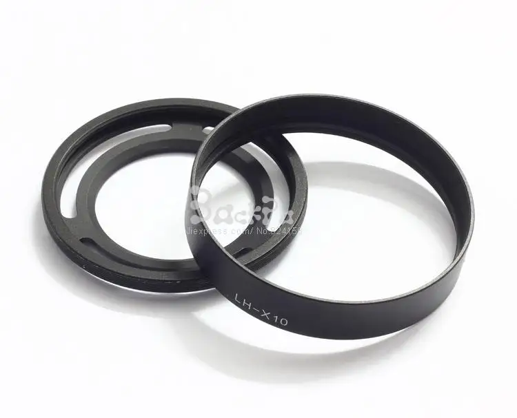 

10PCS Camera Lens Hood LH-X10 Adapter Metal Black For FUJIFILM Fuji X10 X20 X30 Accessories