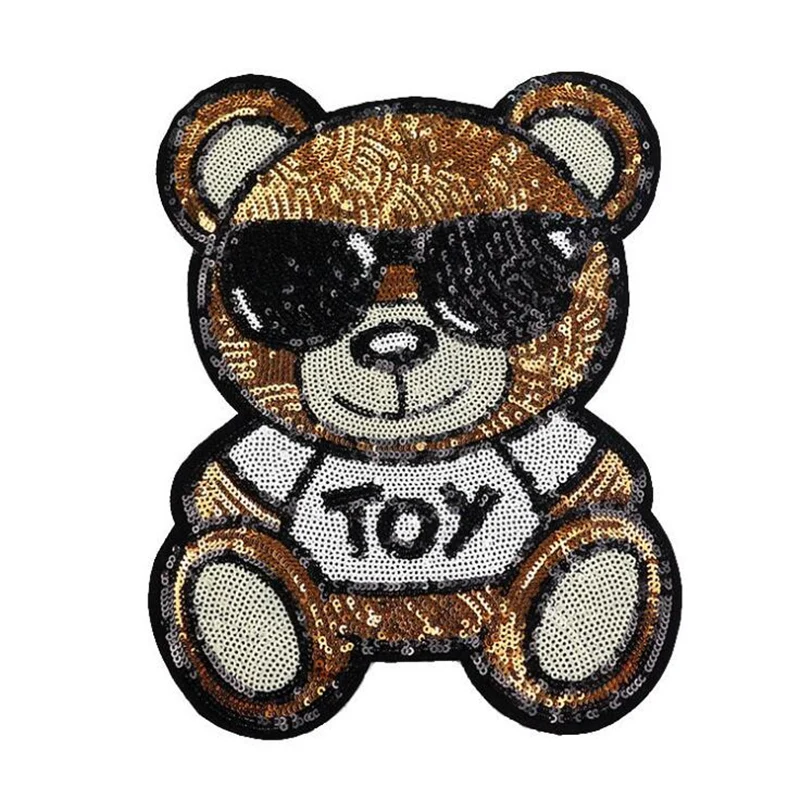 Cartoon Patch Sequin Patches Sew On Clothes Patch 3D pailletten Applique DIY Stickers For T-shirt Jeans