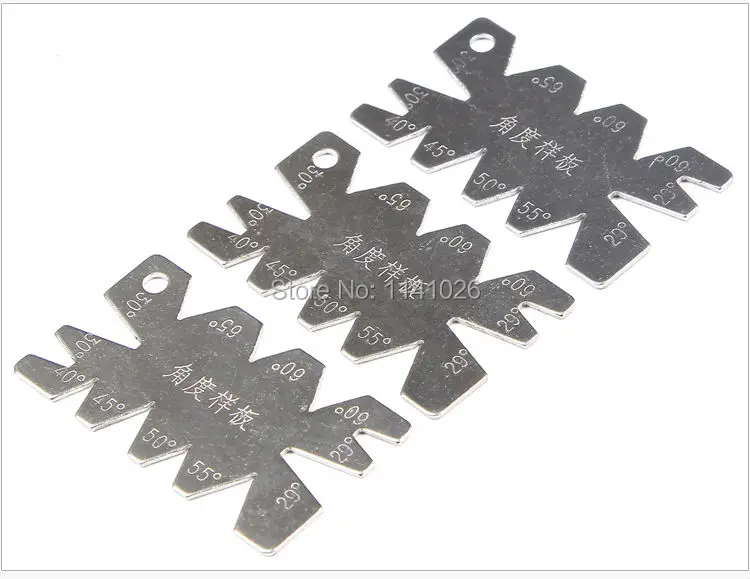 Frete grátis 1pcs medidor calibre de ângulo de corte de rosca de aço inoxidável prateado ferramenta de medição