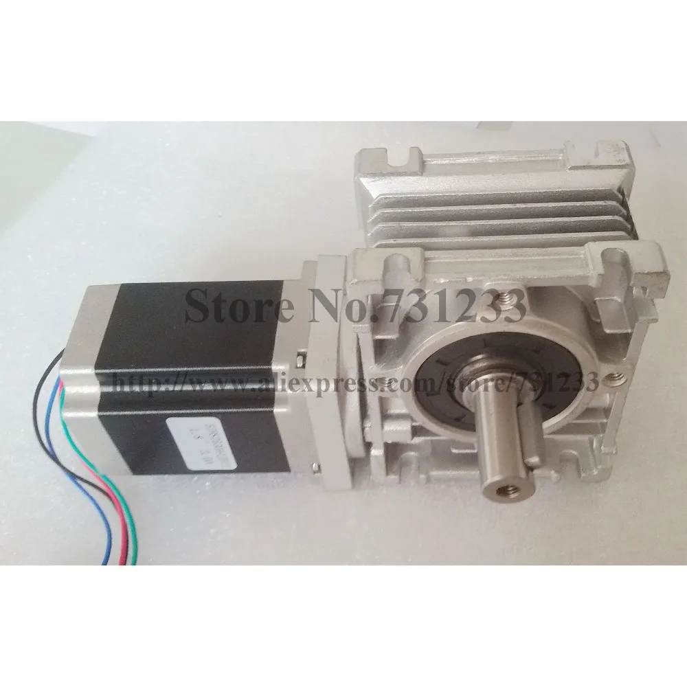 NEMA 34 RV50 Worm Reducer Stepper Motor Length 98mm 6.5 N.m 5:1~100:1Nema 34 Worm Gear Stepper Motor CE ROHS