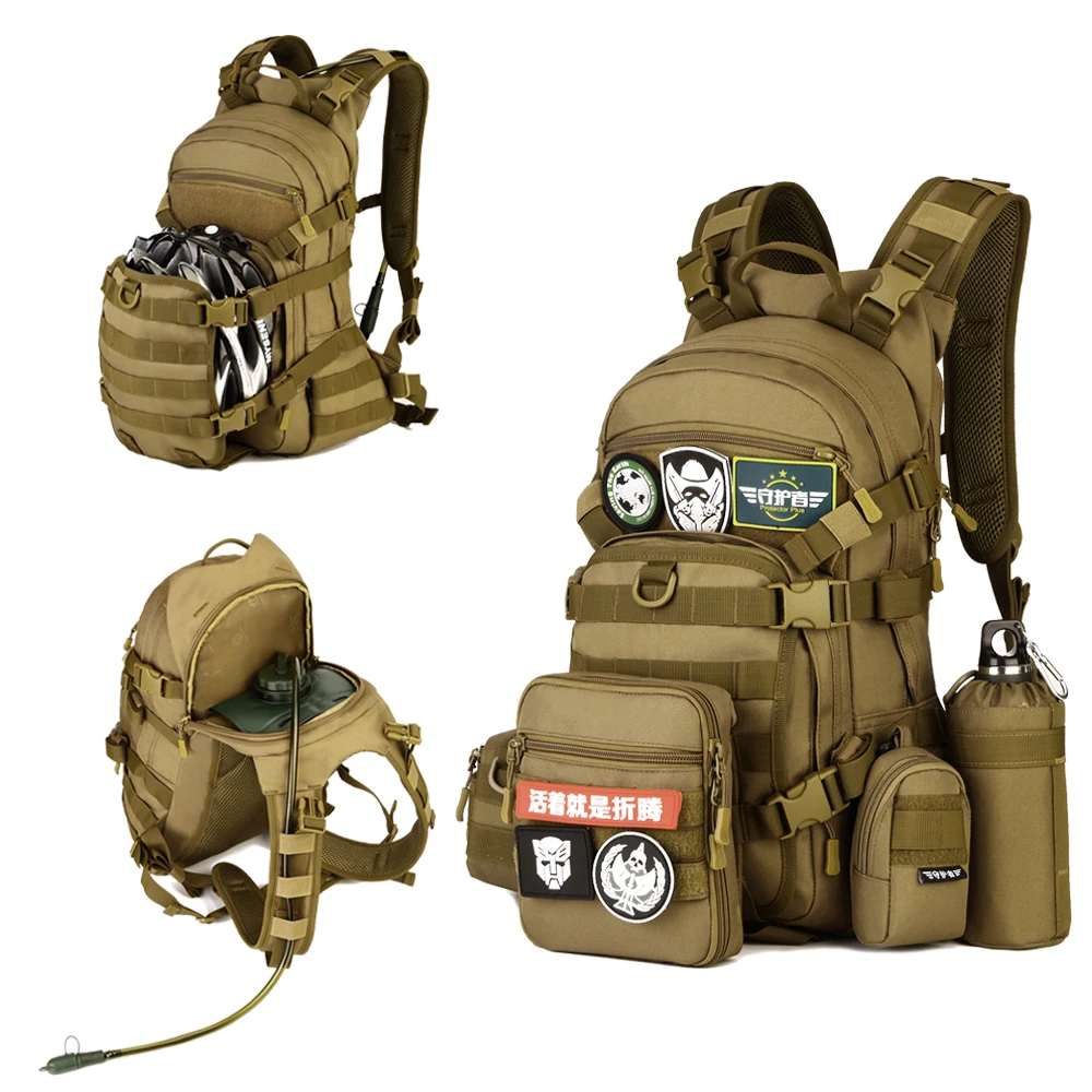 PROTECTOR PLUS Taktischer Rucksack 25L Reitrucksack Wasserdicht Hochwertige Wandertasche im Jagdstil Kleiner Rucksack – Detail 8