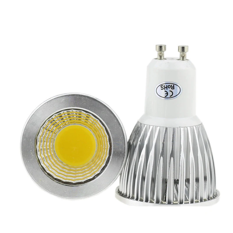 100pcs Bright GU10 COB 220V LED Light Dimmable 9W 12W 15W Lamp Warm/Cool White MR16 COB 12V Spotlight Bulb Energy Saving light