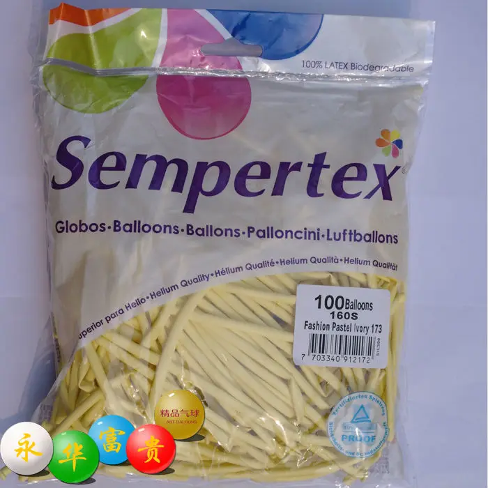 100 pz/lotto Americano Sempertex 160S Solido Colori di Magic In Lattice Lunghi Palloncini Festa di Nozze Decorazioni Di Compleanno Per Bambini Favori