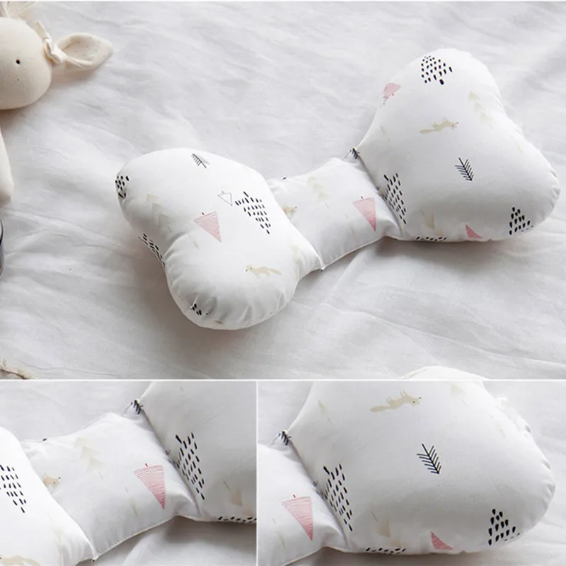 Muslinlife Cotton Car Seat Baby Pillow Infants Baby Head Support Pillow Sleep Kids Cushion Pillows Anti-Static Dropship