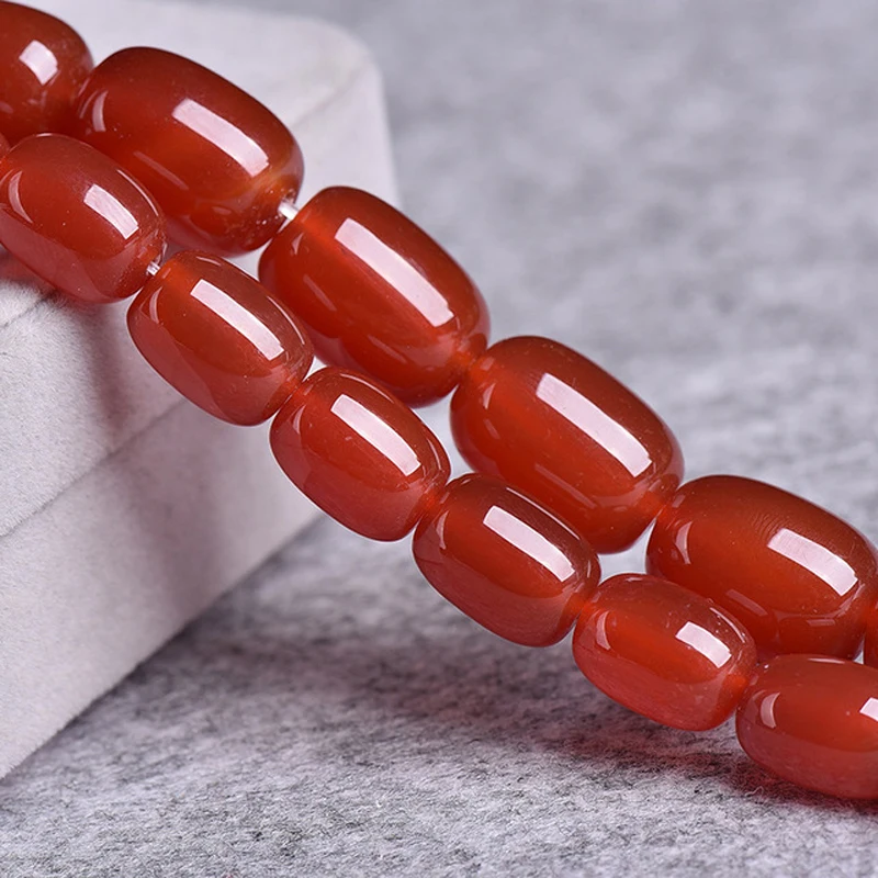 10x14mm 13x18mm Natural Red Agates Stone Beads For Jewelry Making Barrel Shape Loose Agates Beads DIY Bracelet Necklace Material