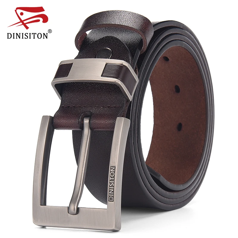 DINISITON Cow Genuine Leather Belts For men Luxury Men\'s Belt Leather Belt Alloy Buckle Casual Male Vintage Strap ceinture homme