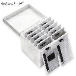 Caja de almacenamiento de pestañas de 5/10 capas, de 4 colores organizador de maquillaje, paleta de pegamento para pestañas, soporte para injerto, herramientas de extensión de pestañas