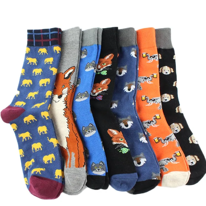 [WPLOIKJD]Hip Hop Calcetines Hombre Tide Sox Colorful Streetwear Funny Mens Socks Divertido Gifts For Men Skarpetki Harajuku