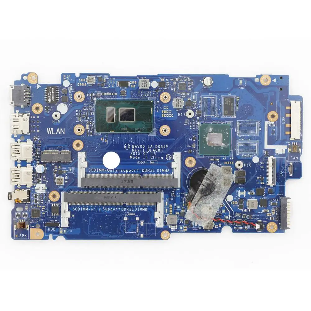 J2GTG 0J2GTG CN-0J2GTG Genuine New DDR3L Laptop Motherboard BAV00 LA-D051P w/ i5-6200U + N16S-GM for Dell Inspiron 15 5557 5457