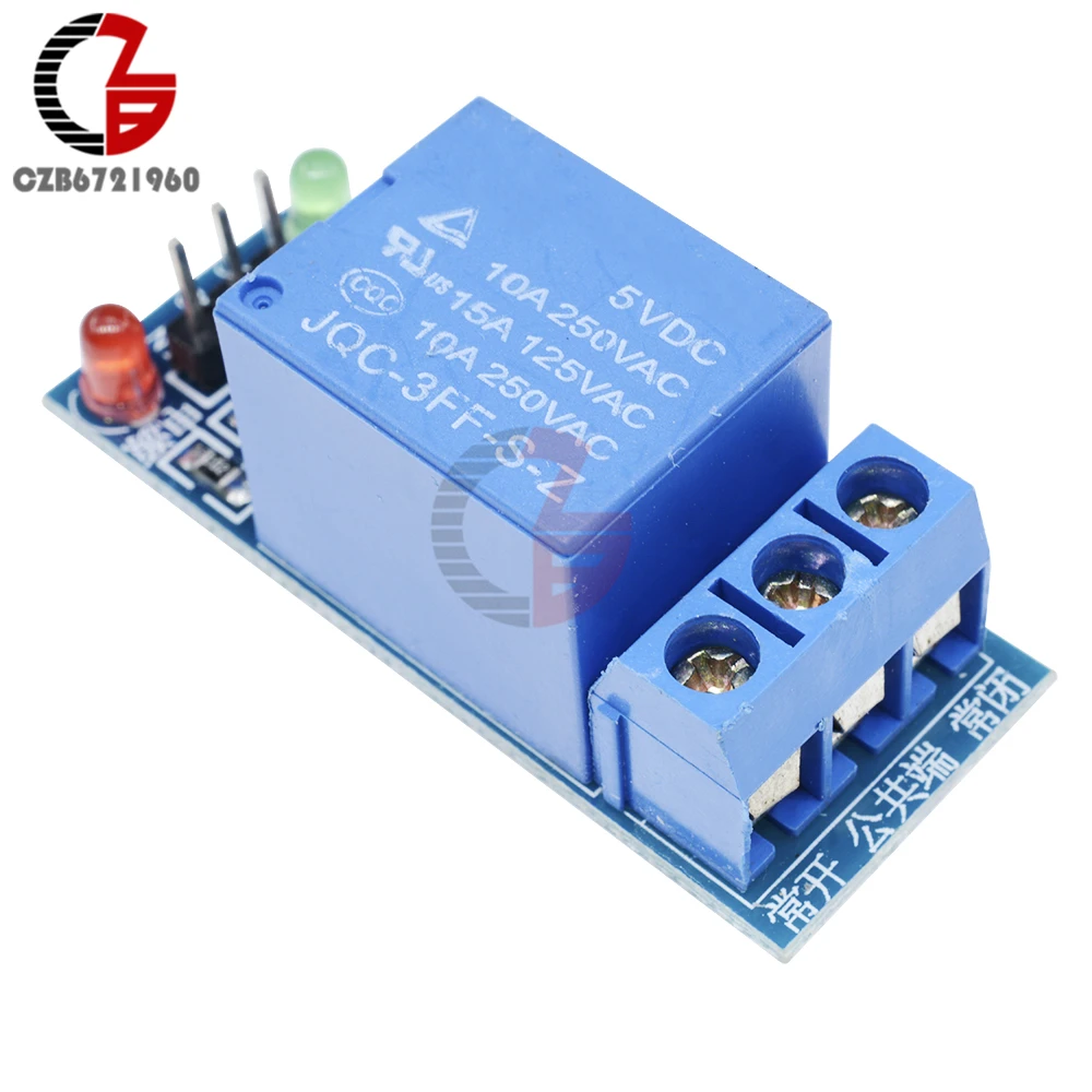 DC 5V 10A 15A 1 Channel Relay Module Interface Board Shield for Arduino Low Level Trigger One AVR DSP MCU AC 220V LED Indicator