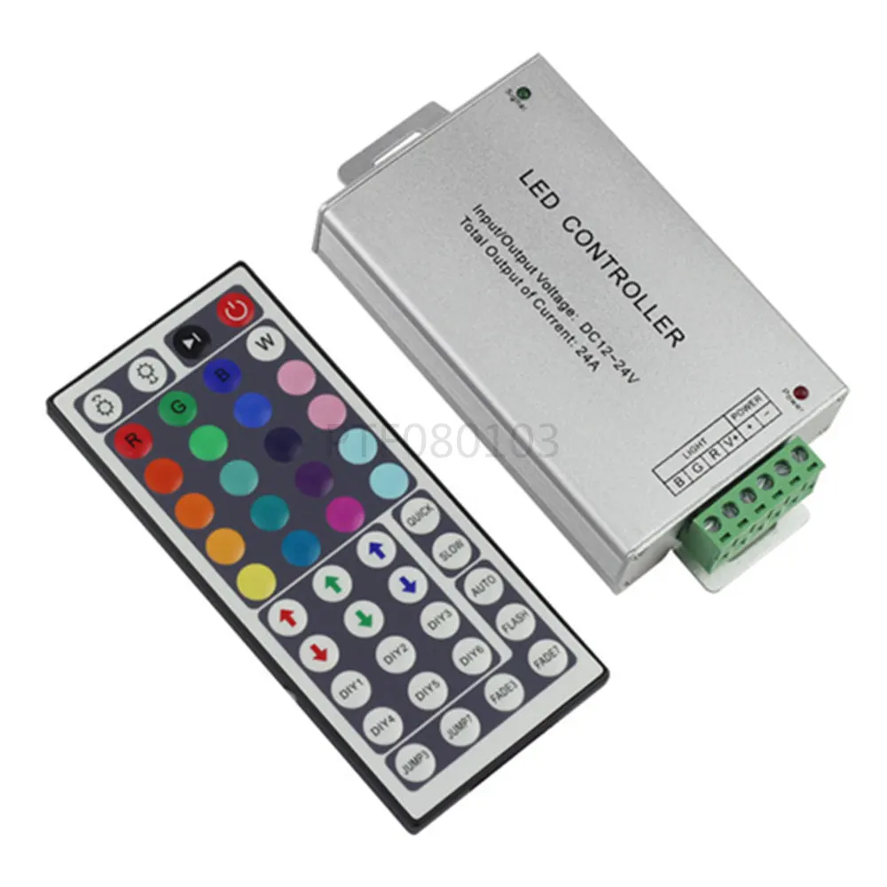 DC 12V-24V 12A 24A 44 Keys IR Remote Controller For RGB SMD 5050 3528 LED Strip