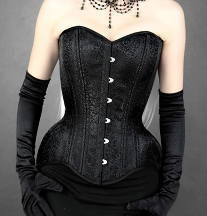 Longline Double Steel Boned Waist Slimming Overbust Corset Top Tight Lacing Corset