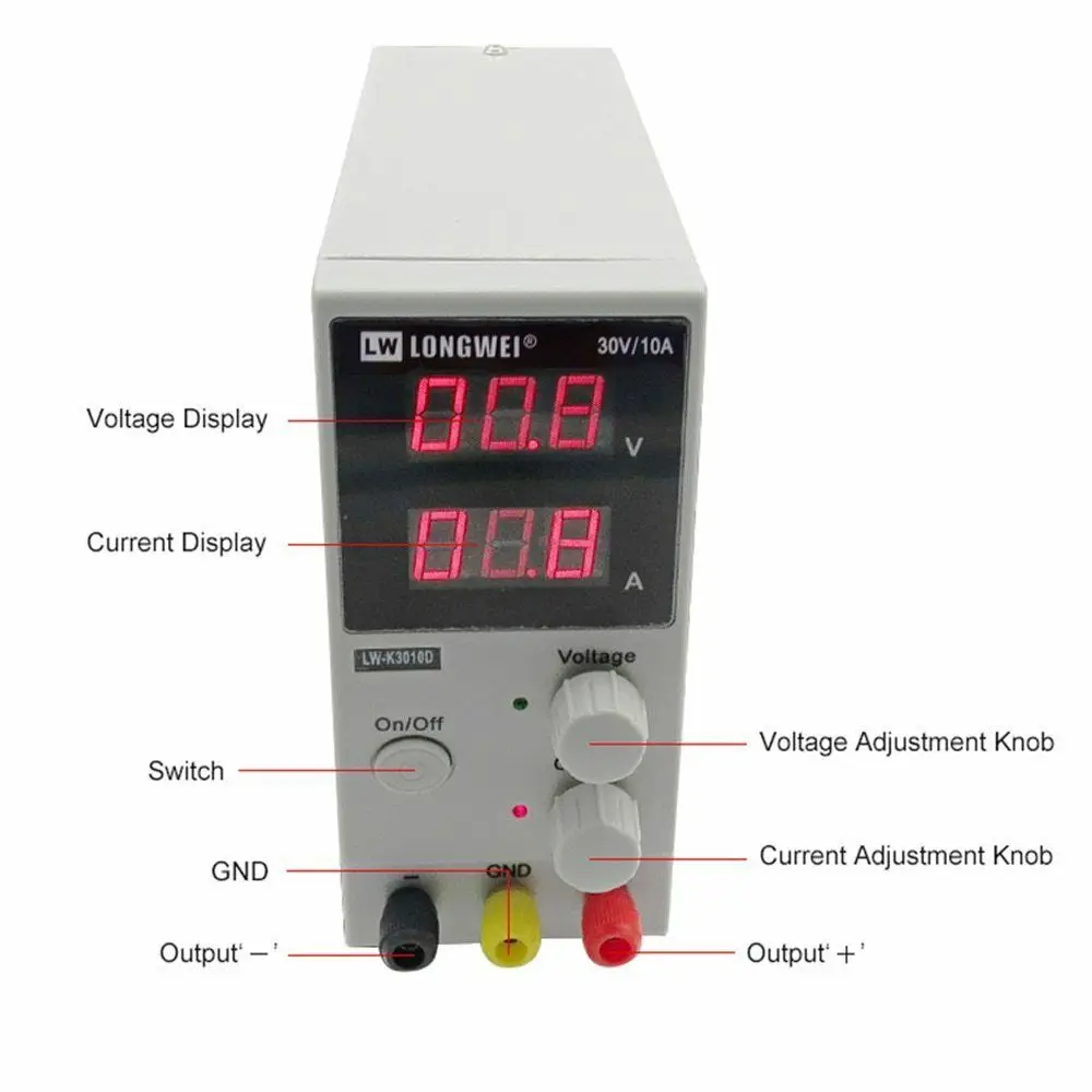 K3010D Switching Regulated Adjustable DC Digital DC Power Supply Switch Adjustable Lithium Charging Laboratory 30V 10A