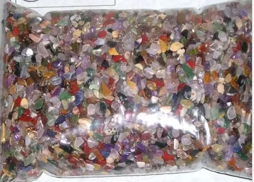 

GEMSTONE MIX, Xmini 4-10mm tumbled 2 lb bulk stones quartz, agate, more SAVE 20%