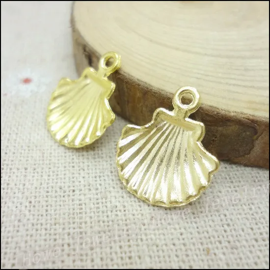 

Wholesale 80PCS Gold-color Shell Charms Pendant Fit Bracelets Necklace DIY Metal Jewelry Making