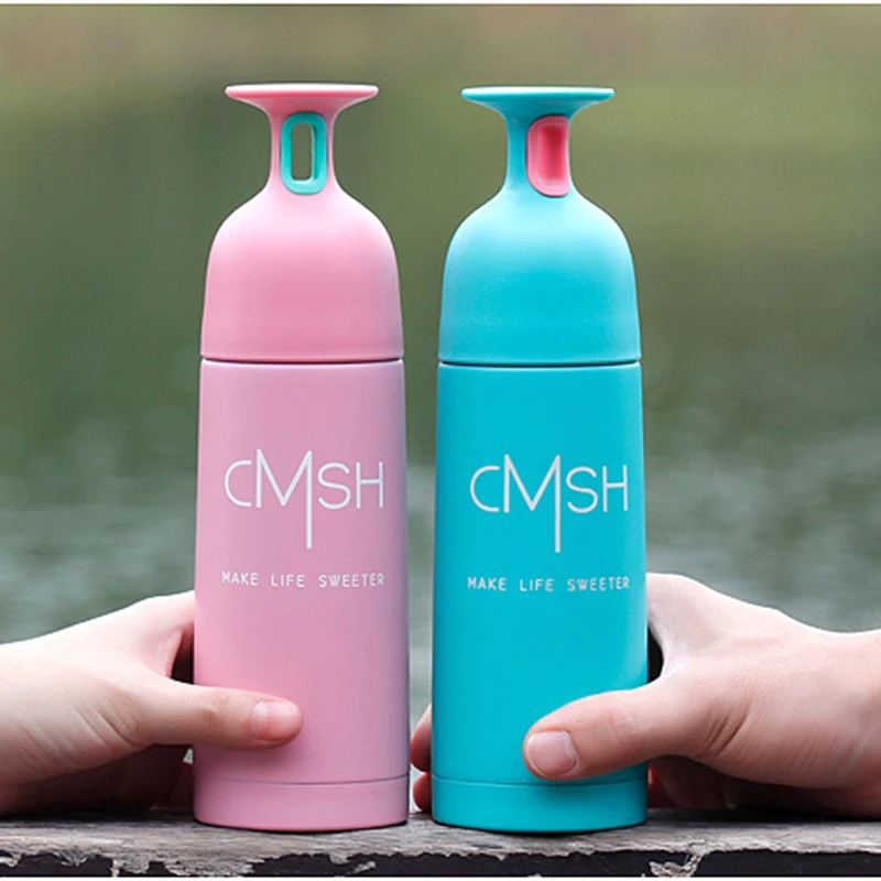 Stainless Steel Vacuum Cup Wine Glass Cup Portable Thermos Cup Water Bottle Office 380ml Top Quality Creative Household Cup image 5