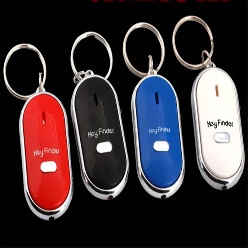 Smart Finder Key Sensors KeyChain Sound LED with Whistle Claps Locator Find Lost Keychain Finder Self Defense Alarm Random Color