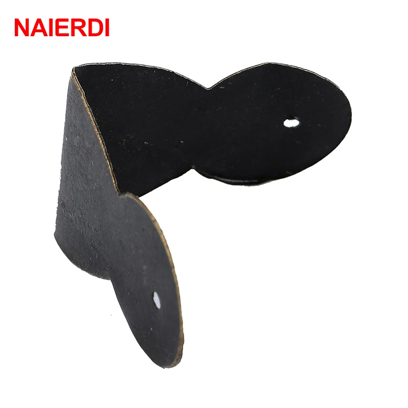 NAIERDI 30PCS Decoration Corner Bracket Antique Jewelry Box Wood Corner Protector Retro Bronze Furniture Fittings Hardware