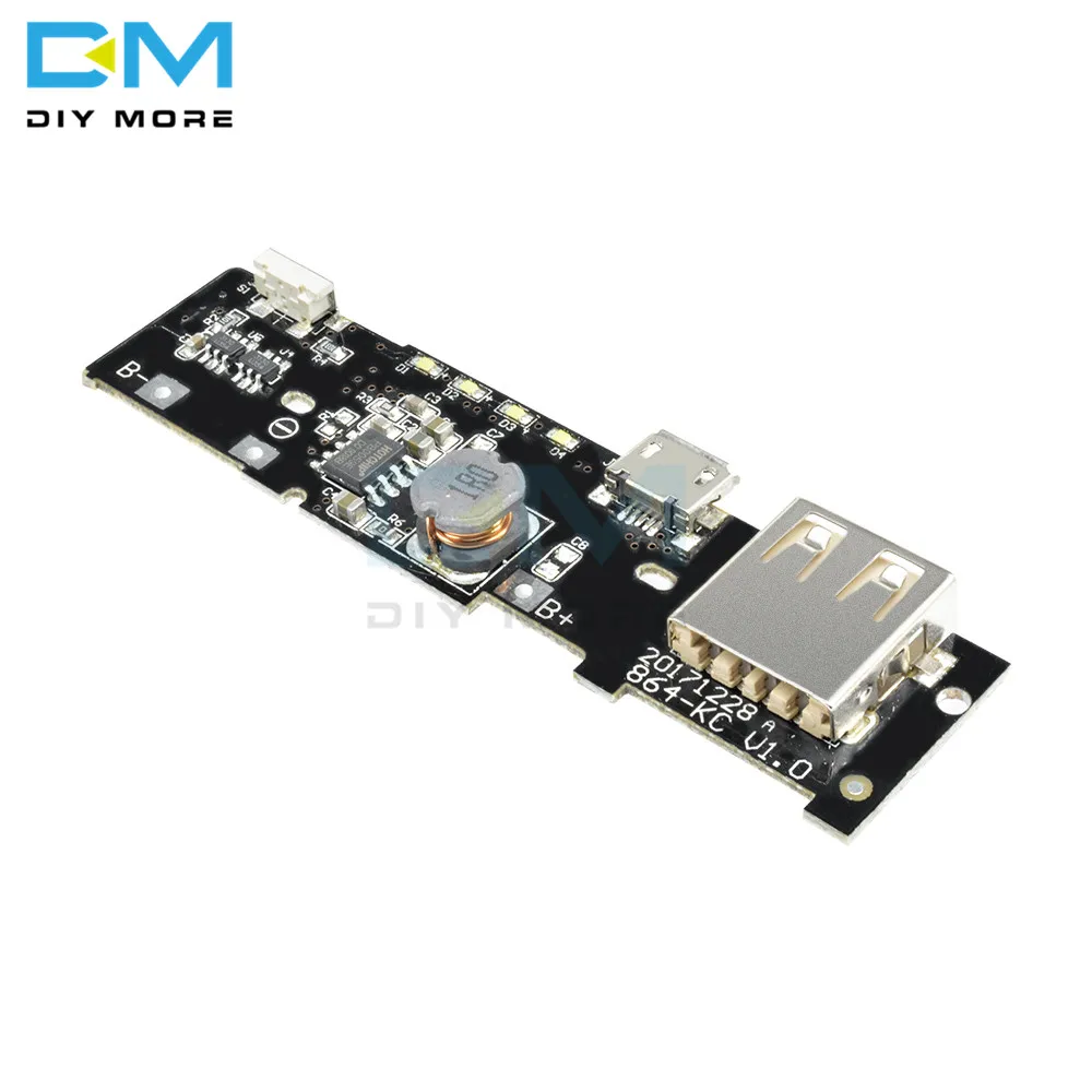 5V 2.1A Power Bank Lader Lading Module Opladen Printplaat Pcb Step Up Boost Power Module Diy 18650 Batterij