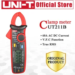 UNI-T UT211B Digital Clamp Multimeter AC DC 60A Current NCV Test Best Accuracy 20mA Zero Mode Cap Diode Ohm