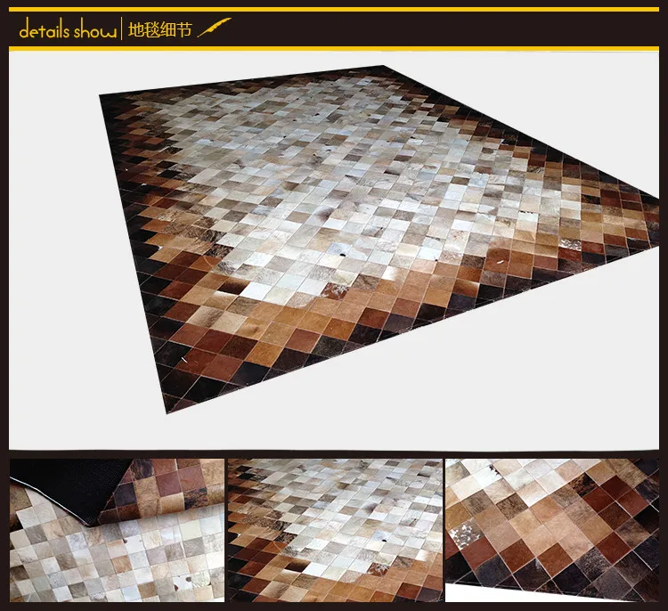 free shipping 1 piece via DHL 100% natural genuine cowhide toilet mat