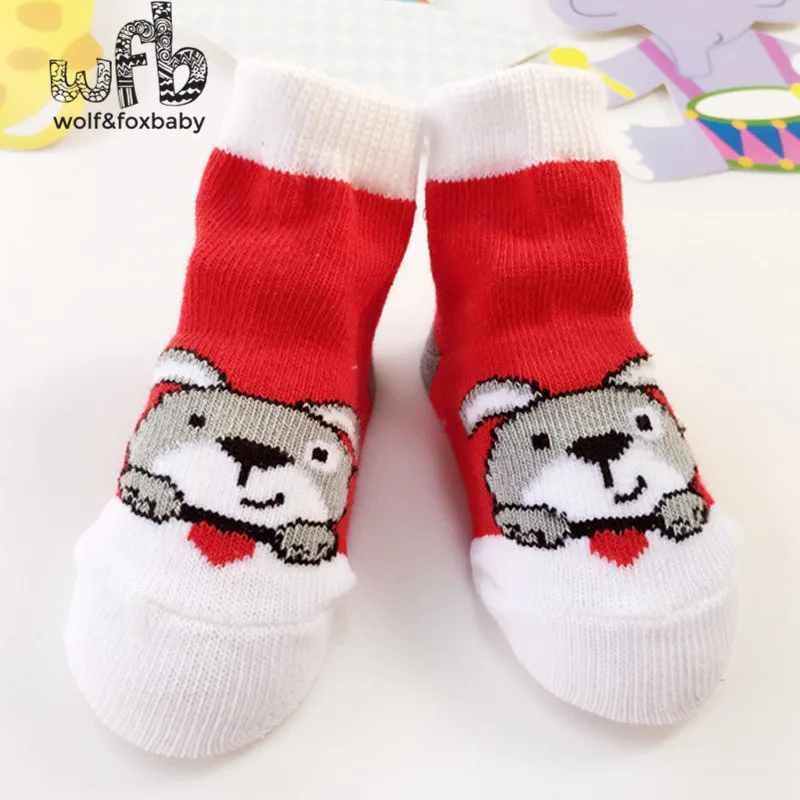 Retail 0-1 years baby animal cartoon jacquard socks boy cotton spring autumn fall winter