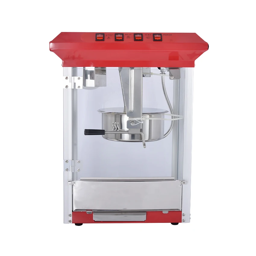 Electric Popcorn Machine Commercial Automatic Hot Oil Popcorn Maker Stainless Steel Non-stick Pot Popcorn Making Machine110/220V