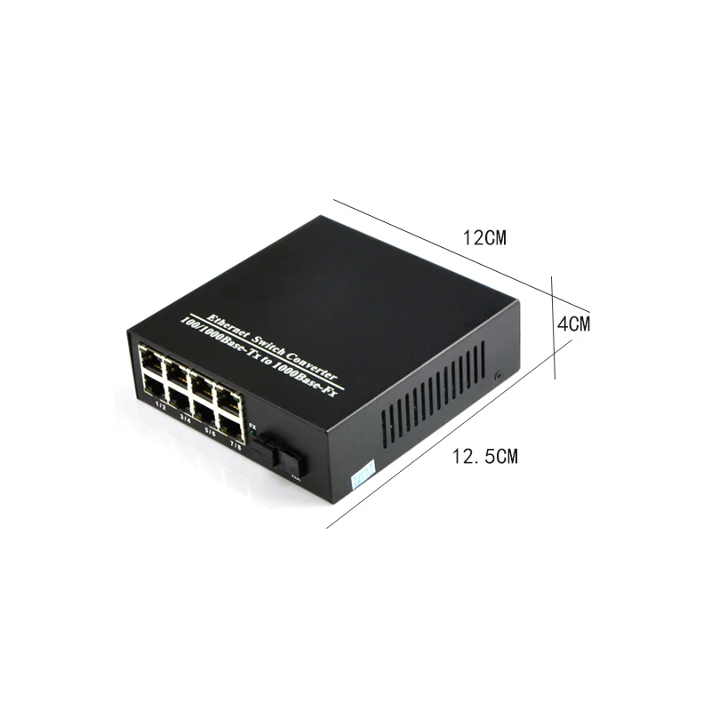 イーサネットスイッチコンバーター,1000m, 1ペア,1 scインターフェース,8ポート,rj45,20km,光ファイバーレシーバー