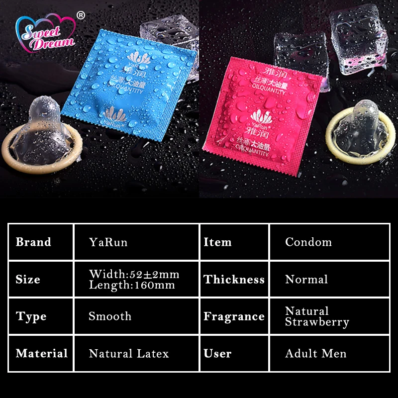 Sweet Dream Life Condoms 100 Pcs/Lot Natural Latex Smooth Lubricated Contraception Condoms for Men Sex Toys Sex Products LF-011