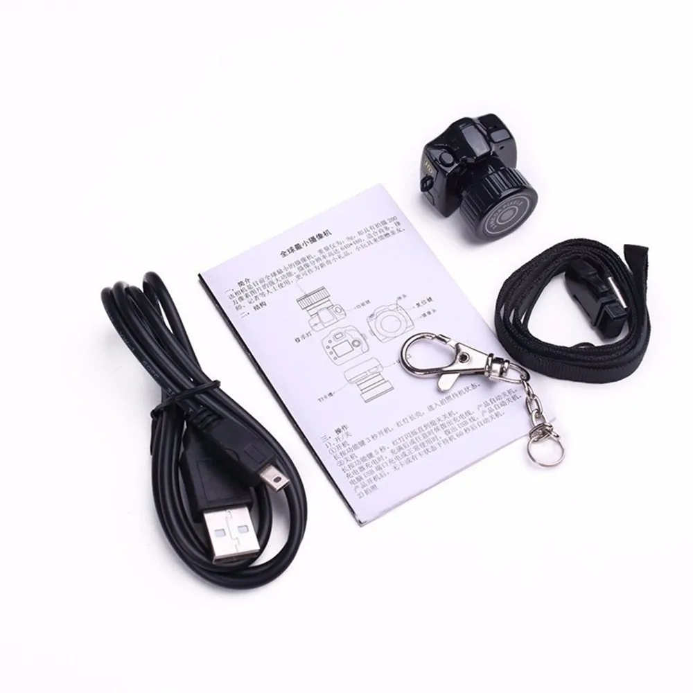 Y2000 Mini Camera Wecam DV DVR Camcorder Portable Video Voice Audio Recorder 480P Small Secret Sport Micro Cam with Mic