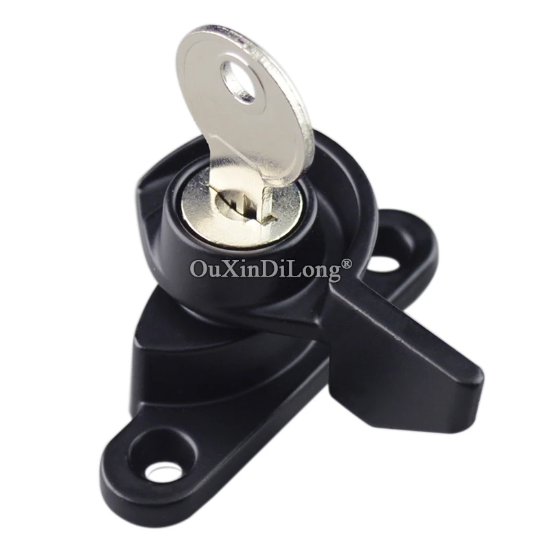 10PCS Sliding Window Locks Aluminium Plastic Steel Anti-theft Window Lock+Keys Protect Baby Open Window Safety Lock Keys Alike