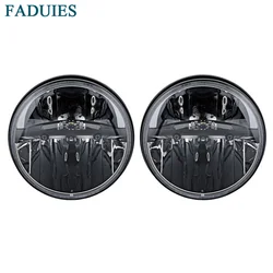 FADUIES 7inch 36W LED Headlight for Jeep Wrangler JK CJ TJ LJ Hummer H1 H2 LED Projector Driving Lamps-White Hi/Lo Beam 1Pair